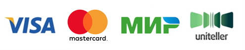 Способы оплаты Visa, MasterCard, МИР, Uniteller